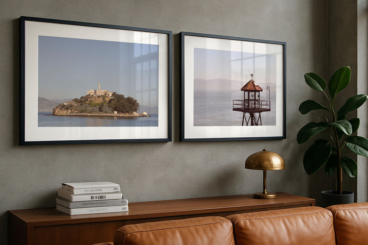 SET OF 2 - ALCATRAZ ISLAND AND GUARD TOWER, SAN FRANCISCO
