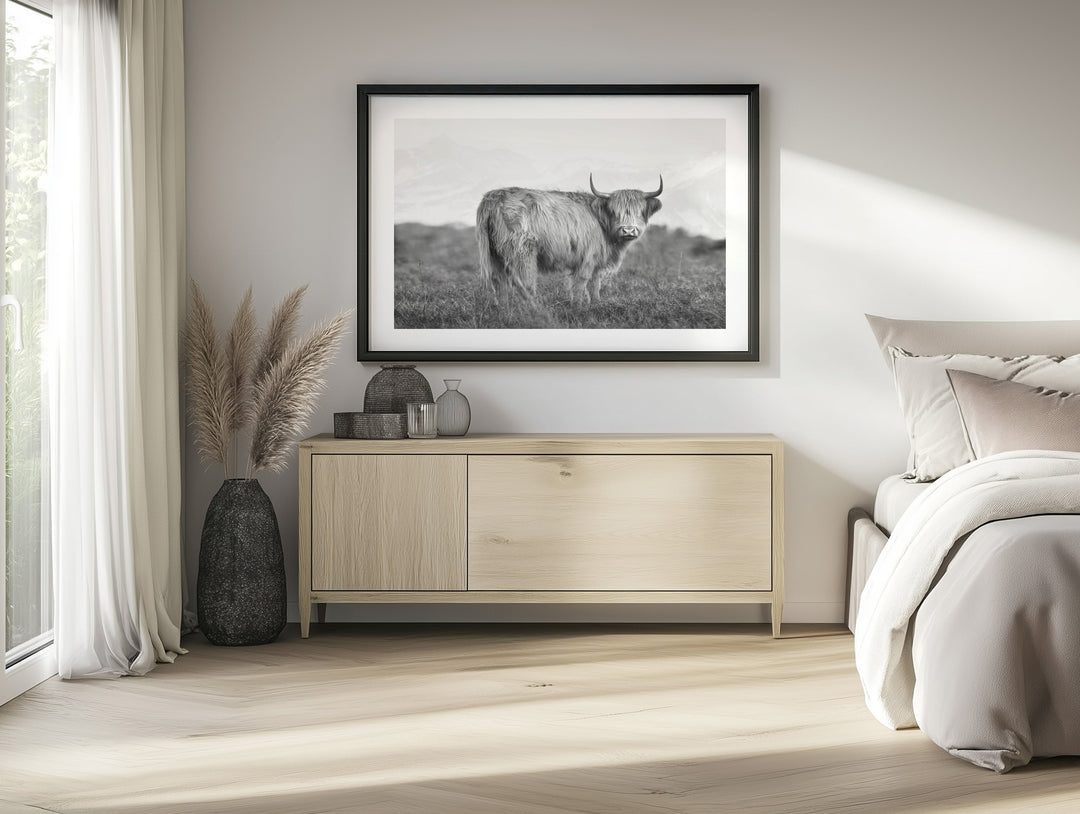 DIXIE THE HIGHLAND COW II BLACK AND WHITE