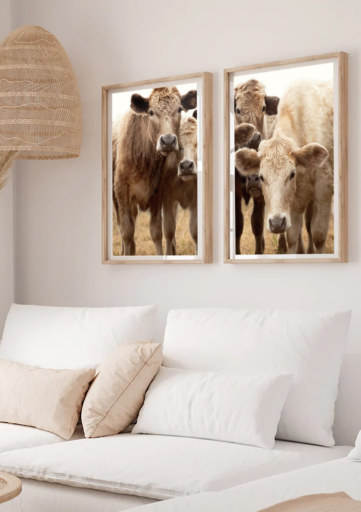 SET OF 2 - CARAMEL COWS
