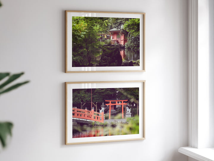 SET OF 2 - FUJI SAN SENGEN SHRINE TORII GATE, JAPAN