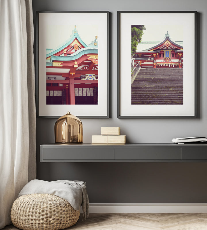 SET OF 2 - HEI JINJA SHRINE, JAPAN