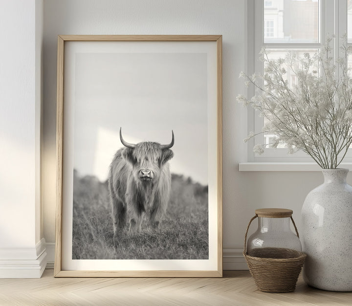 DIXIE THE HIGHLAND COW BLACK AND WHITE
