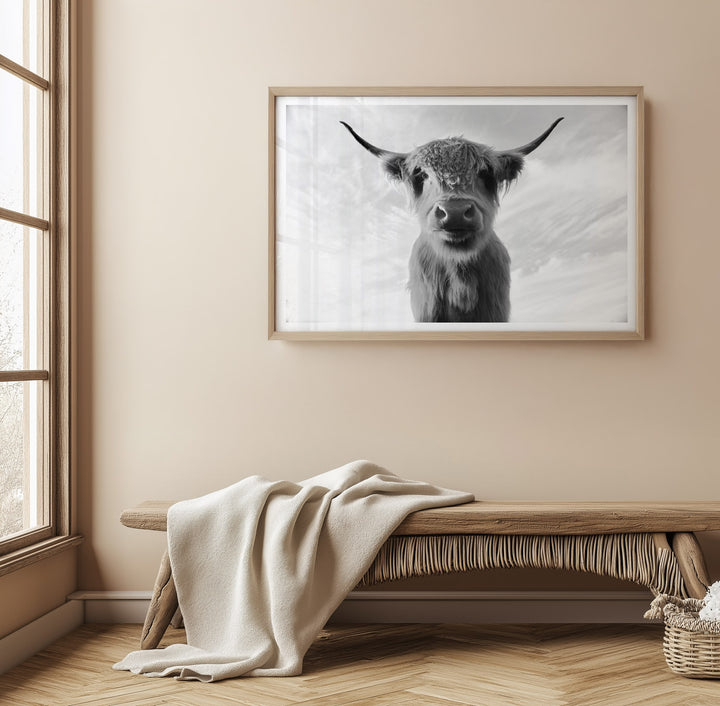 BILLY BOB THE HIGHLAND COW BLACK & WHITE