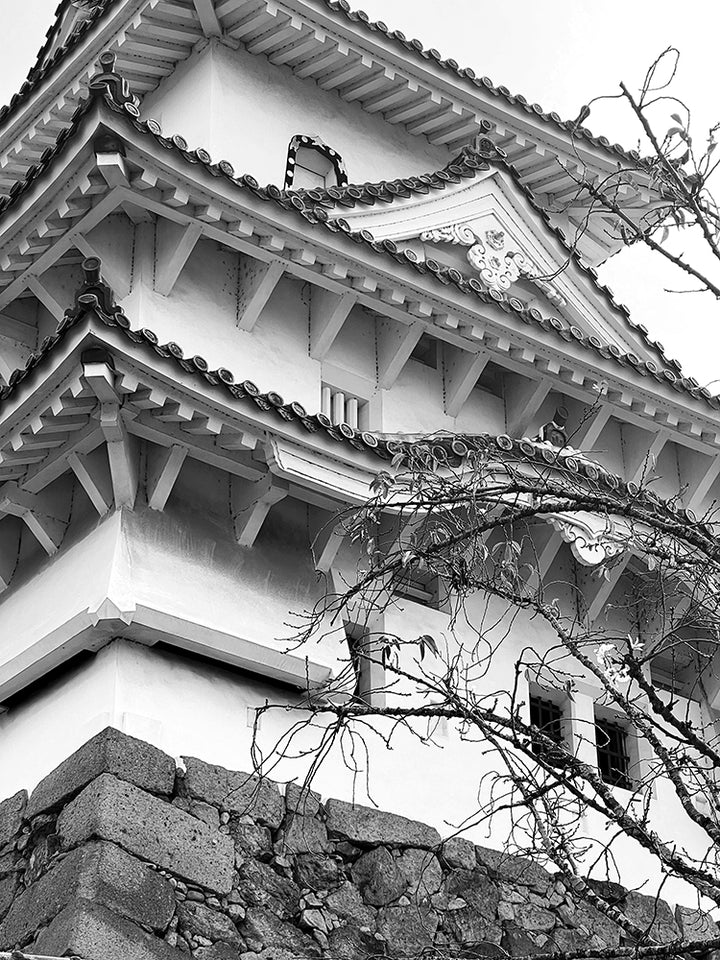 HIMEJI CASTLE BLACK AND WHITE