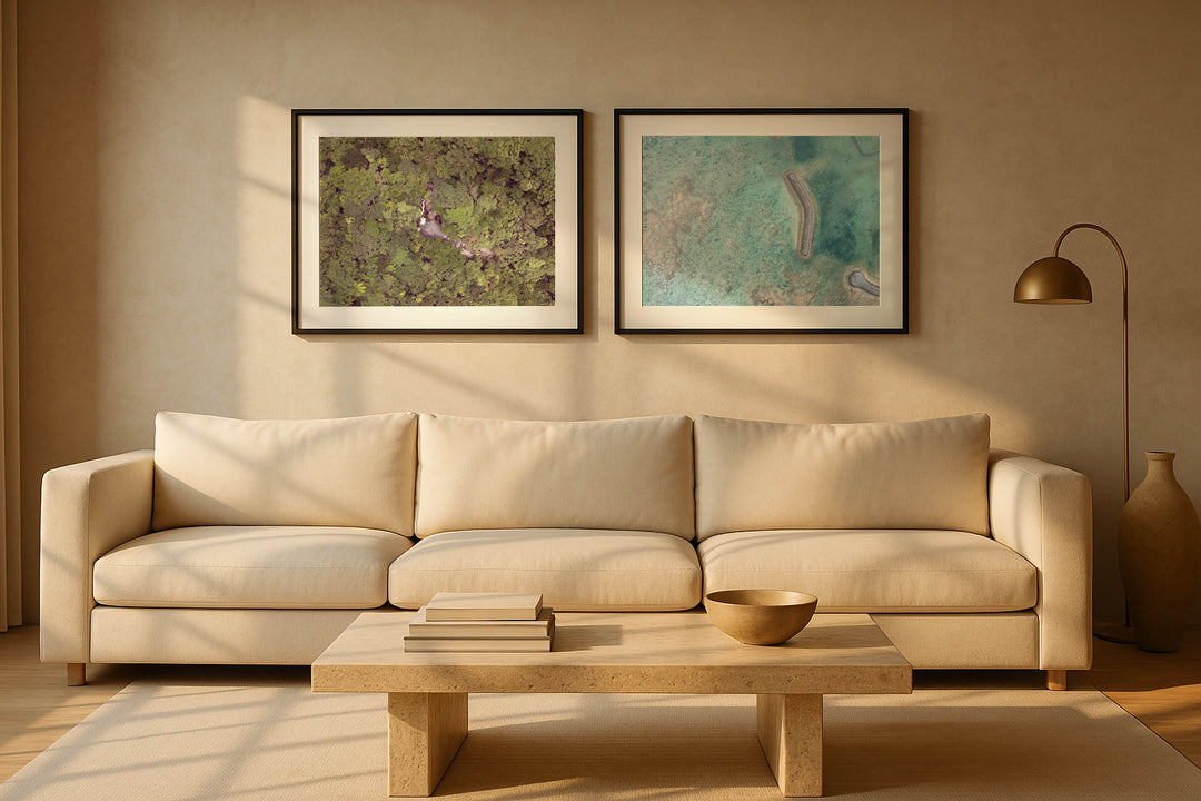 SET OF 2 - IRIOMOTE FROM ABOVE