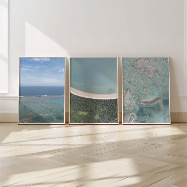 SET OF 3 - ISHIGAKI FROM ABOVE, JAPAN