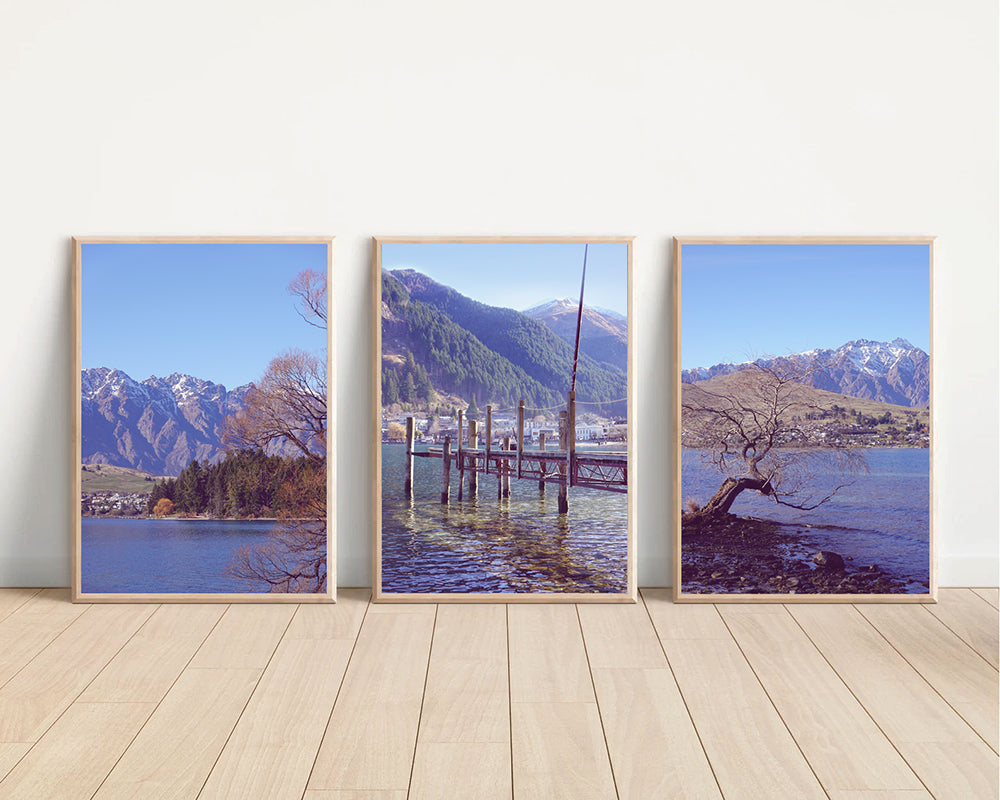 SET OF 3 - LAKE WAKITIPU, QUEENSTOWN