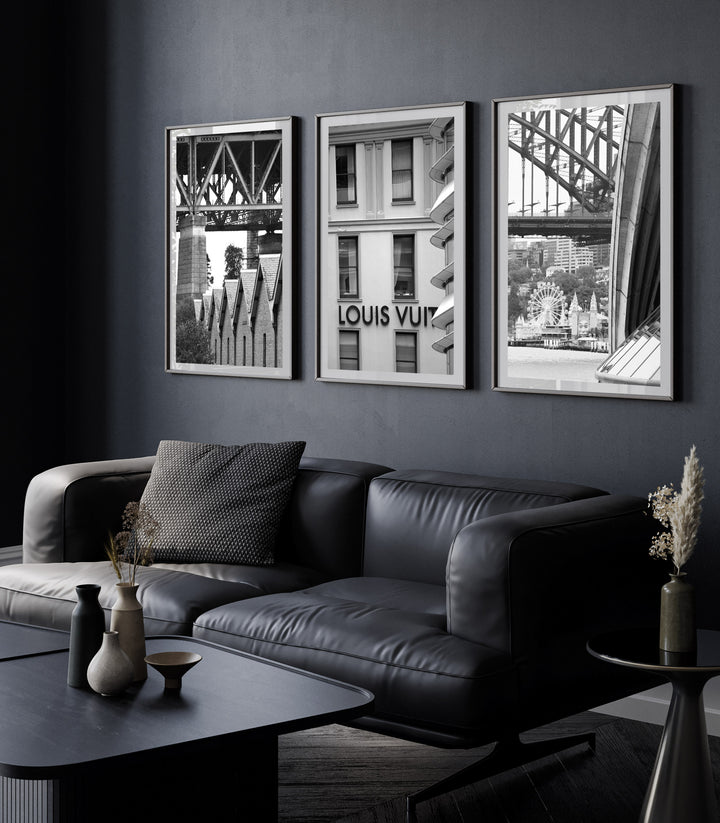 SET OF 3 - SYDNEY IN BLACK AND WHITE
