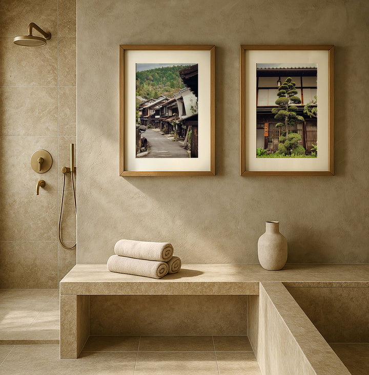 SET OF 2 - TSUMAGO ON THE NAKASENDO, JAPAN