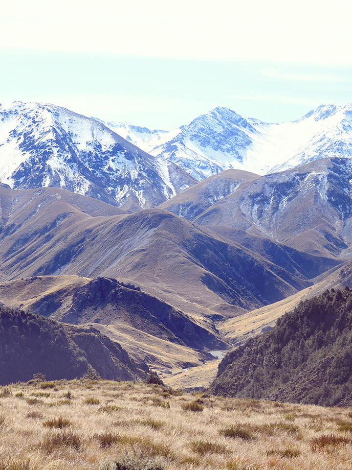 SET OF 2 - AUTUMN AT WOOLSHED CREEK HUT, SOUTHERN ALPS NEW ZEALAND